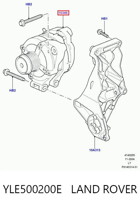 YLE500200E Land Rover Alternador de coche