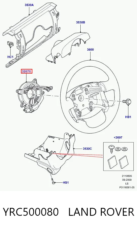 Comprar Anillo de contacto del volante Land Rover Range Rover I L320 a bajo precio