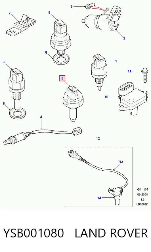 Sensor de temperatura del motor para BMW 1  (E81)