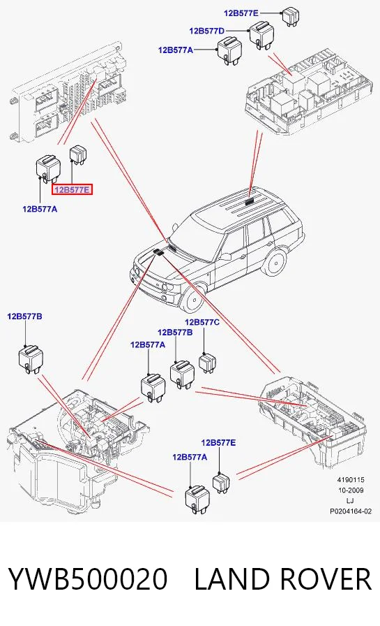 Relé de faro antiniebla YWB500020 LAND ROVER