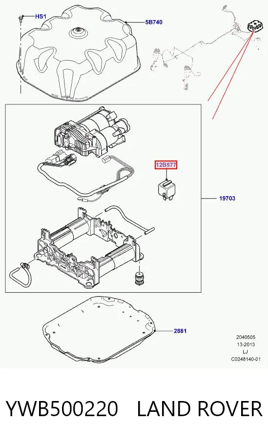 YWB500220 Land Rover Relé eléctrico multifuncional