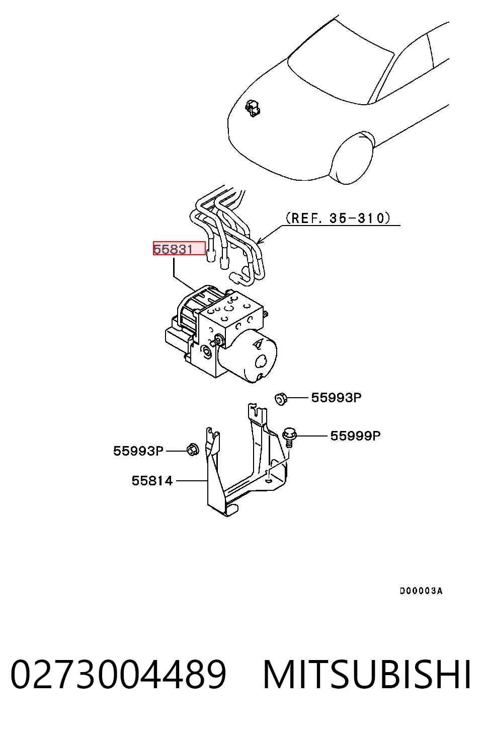 Unidad de control ABS hidráulico para Mitsubishi Space Star  DG0
