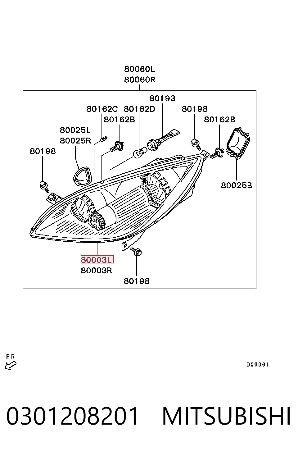 Faros para Mitsubishi Colt VI Z3A