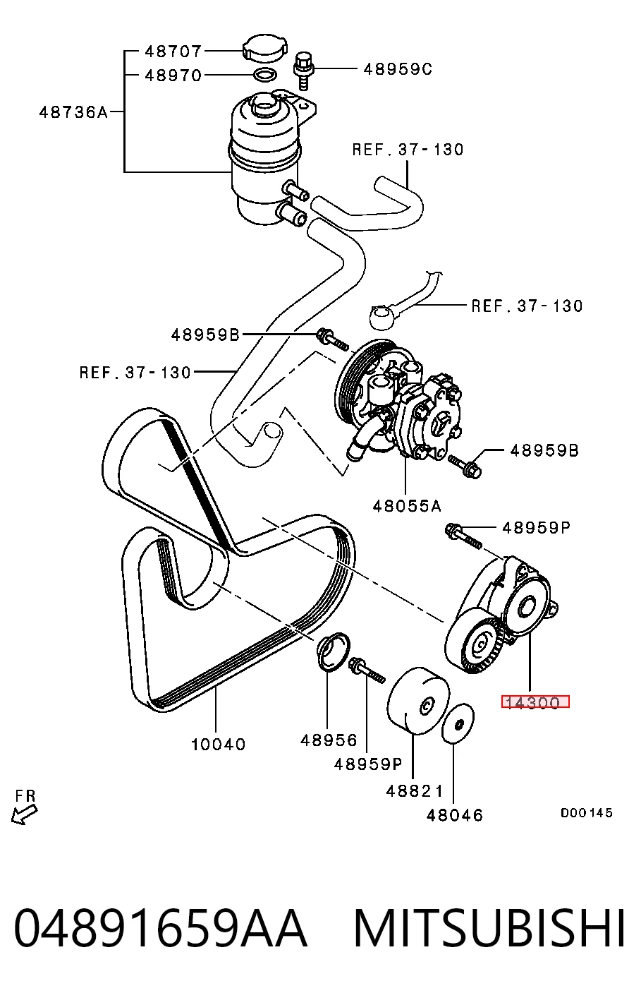 Comprar 04891659AA Hyundai/Kia Tensor de la correa trapecial