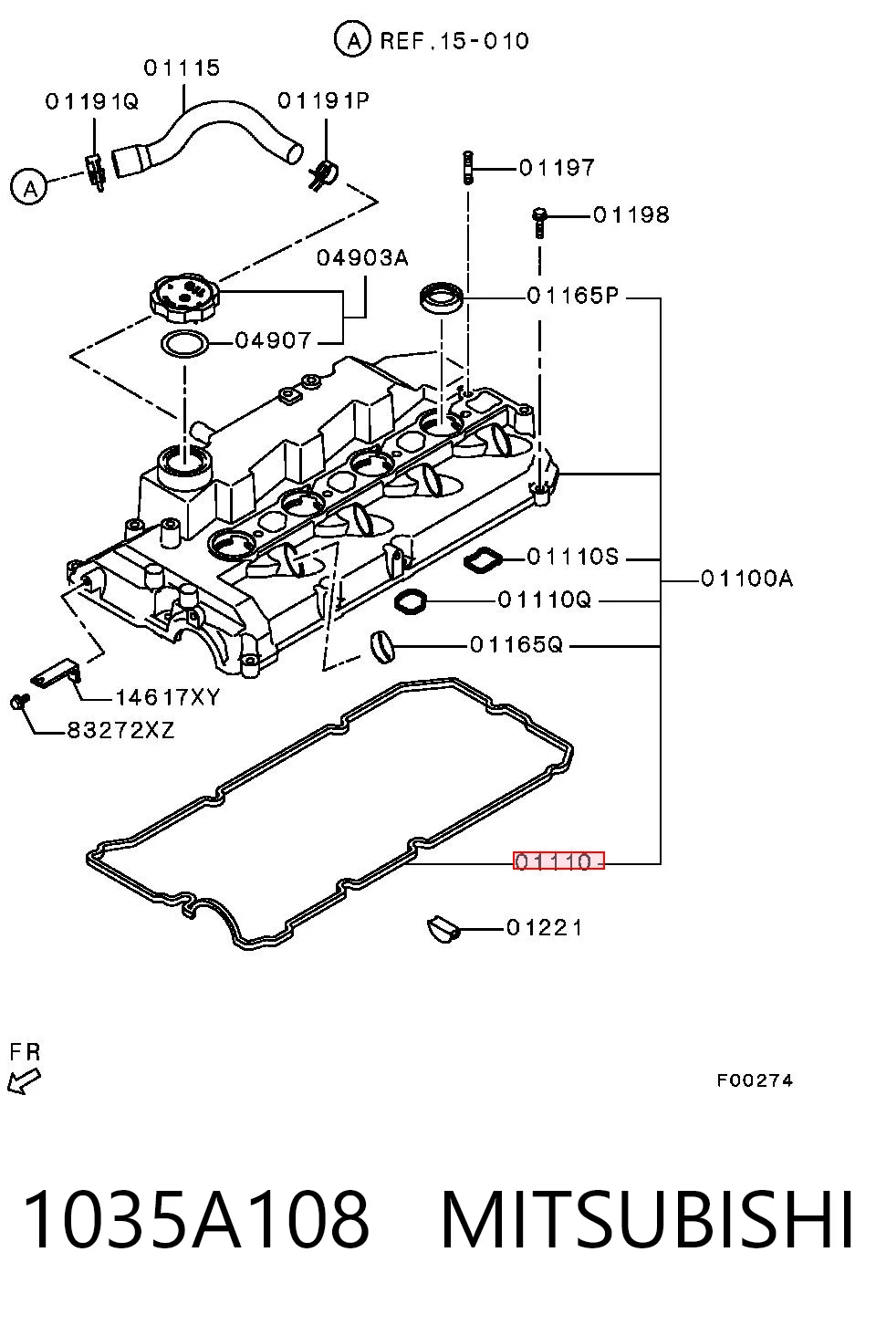 1035A108 Mitsubishi Junta de balancínes