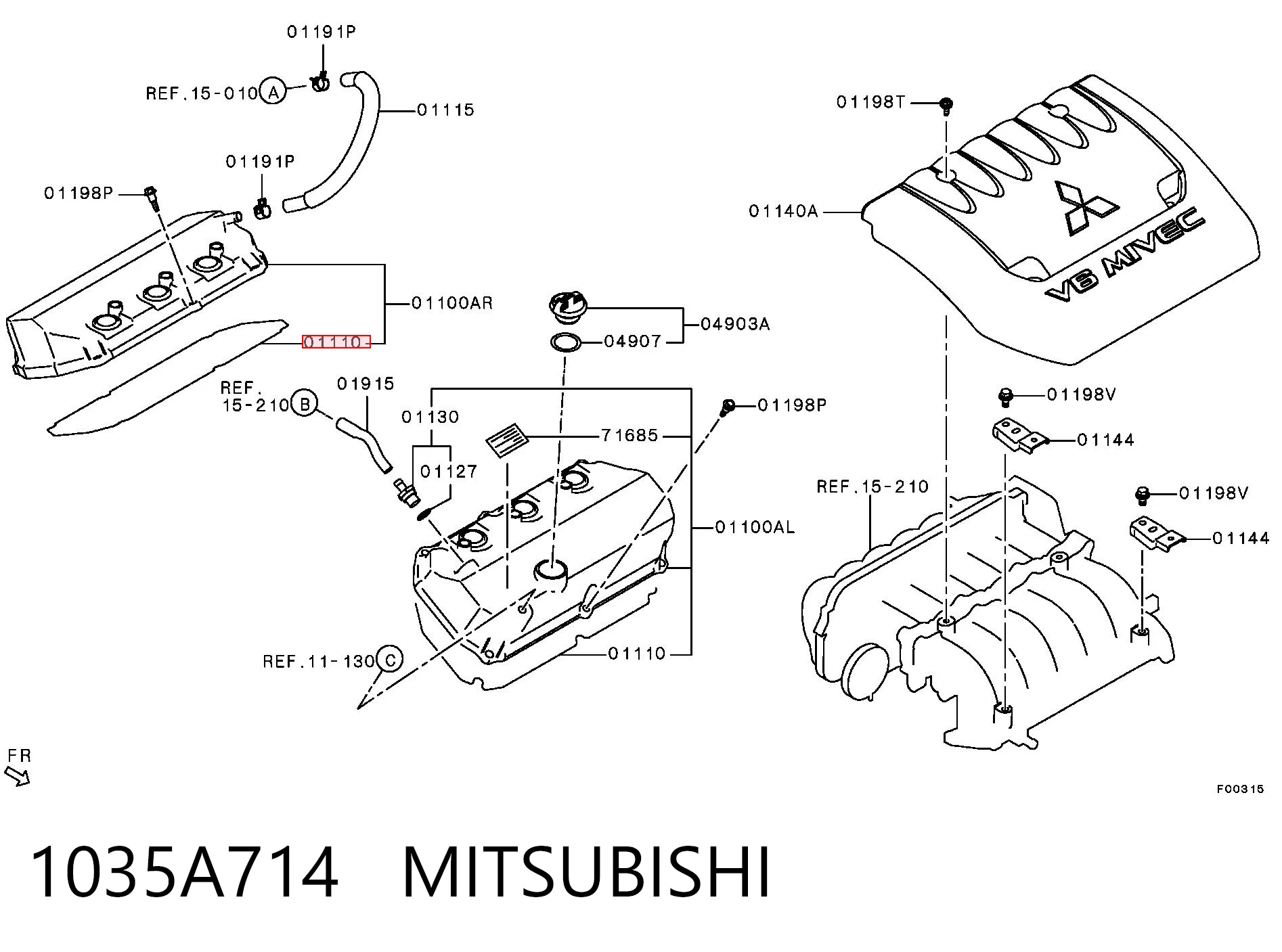 Junta de balancínes Mitsubishi Outlander II (2005-2012)