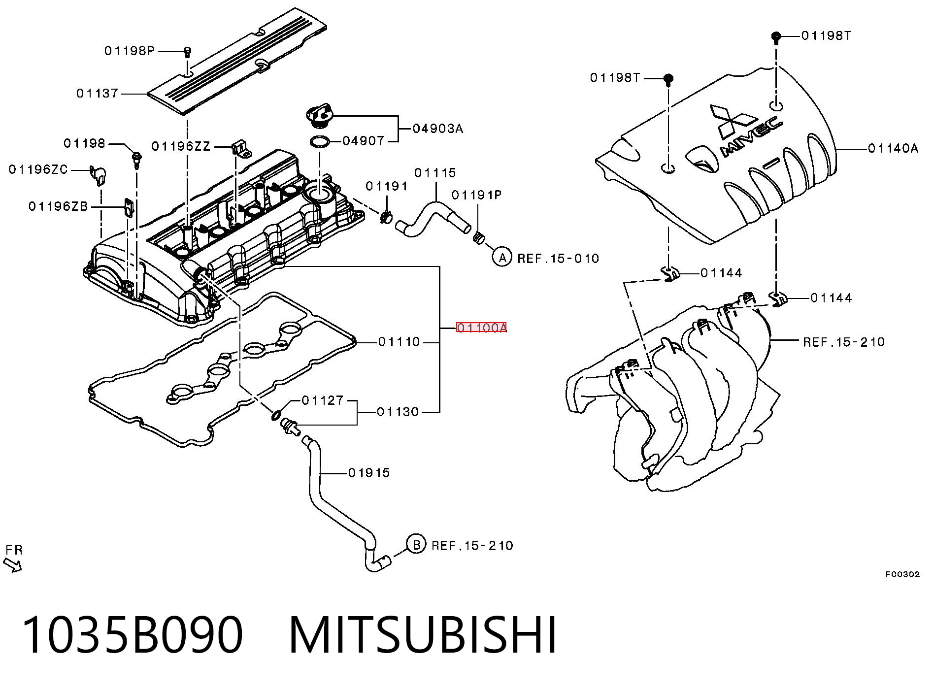 Comprar Tapa de balancines Mitsubishi Lancer X CY_A, CZ_A