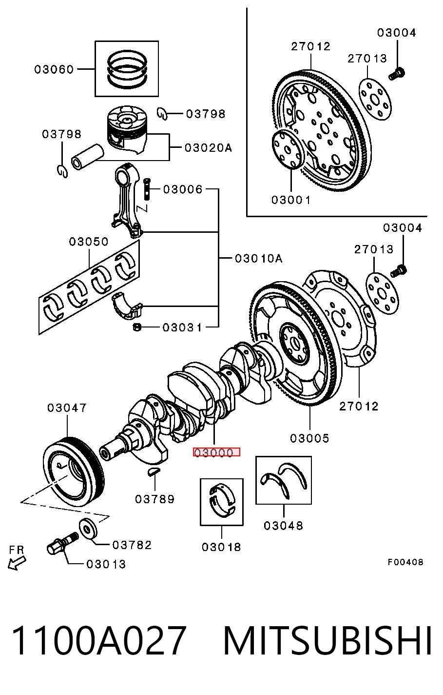 Cigüeñal para Mitsubishi L 200 IV KA, KB