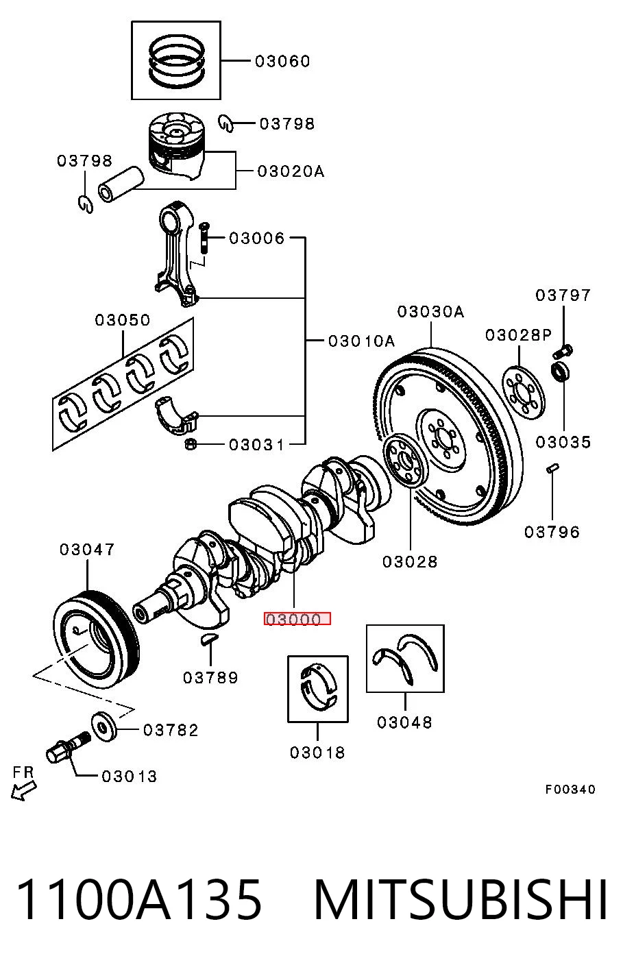 Cigüeñal del motor Mitsubishi L 200 IV