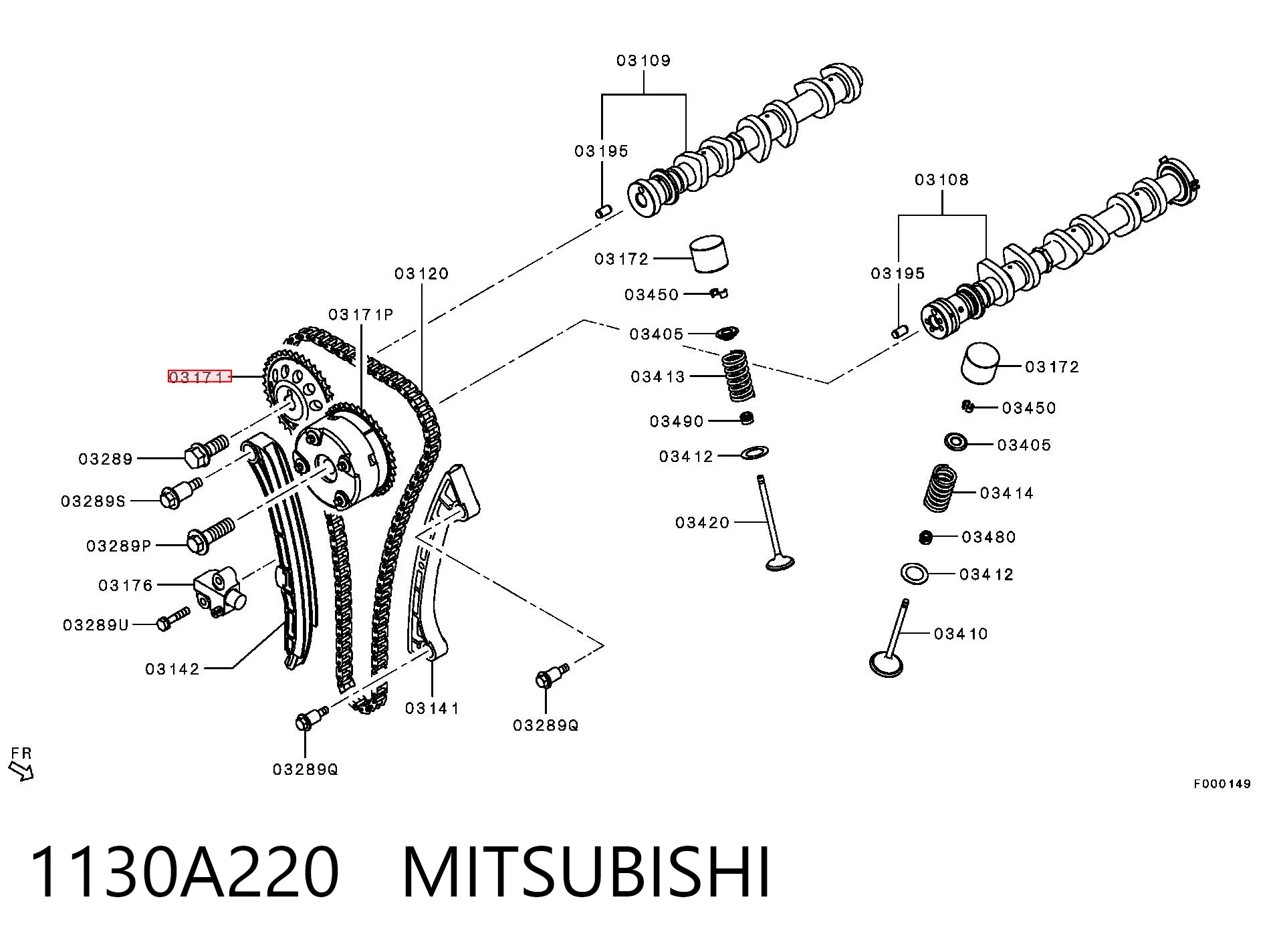 Comprar Cadena de distribución motor Lancer  CY_A, CZ_A
