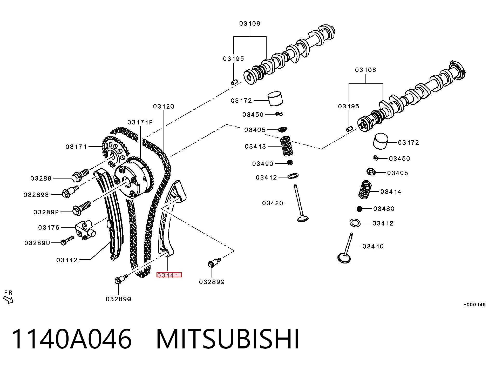 Cadena de distribución Mitsubishi Lancer  desde 10,28 €