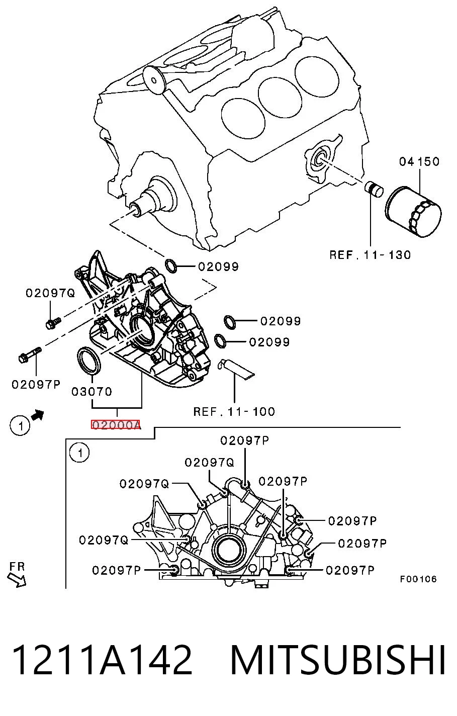 Comprar Bomba de aceite Mitsubishi Outlander III GF, GG a bajo precio