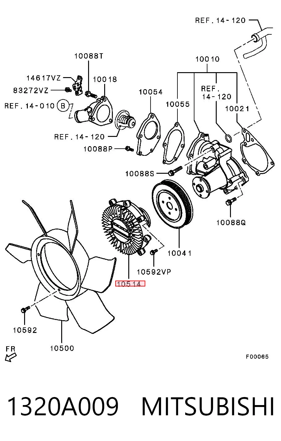 1320A009 Mitsubishi Embrague viscoso