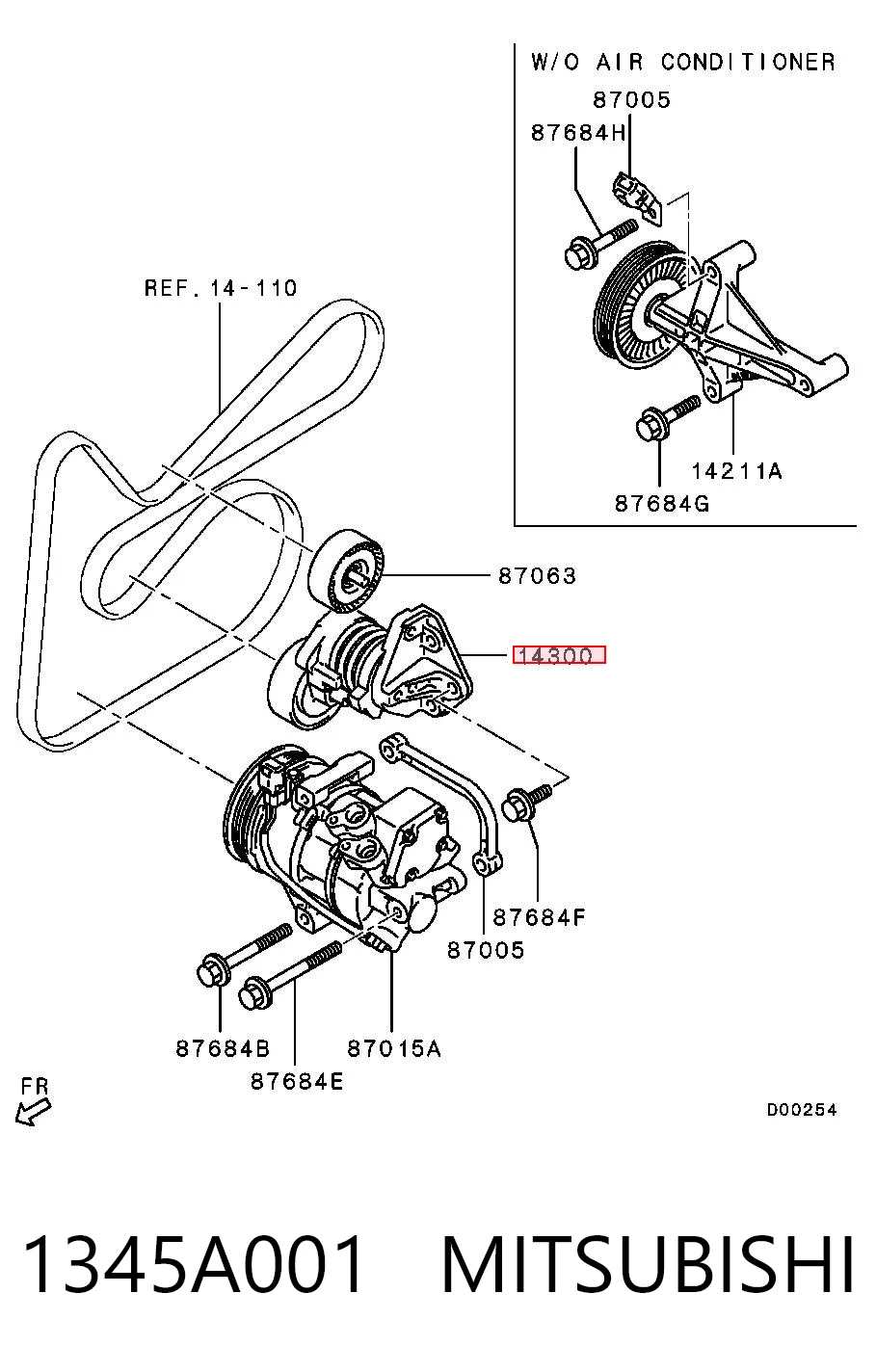 Comprar Tensor de correa de accesorios Mitsubishi Colt VII Z3 a bajo precio