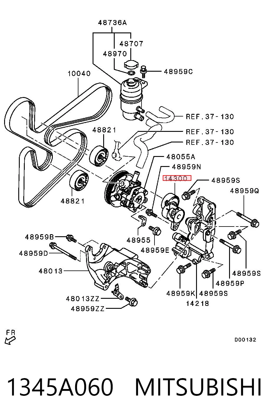 1345A060 Mitsubishi Tensor de correa de alternador
