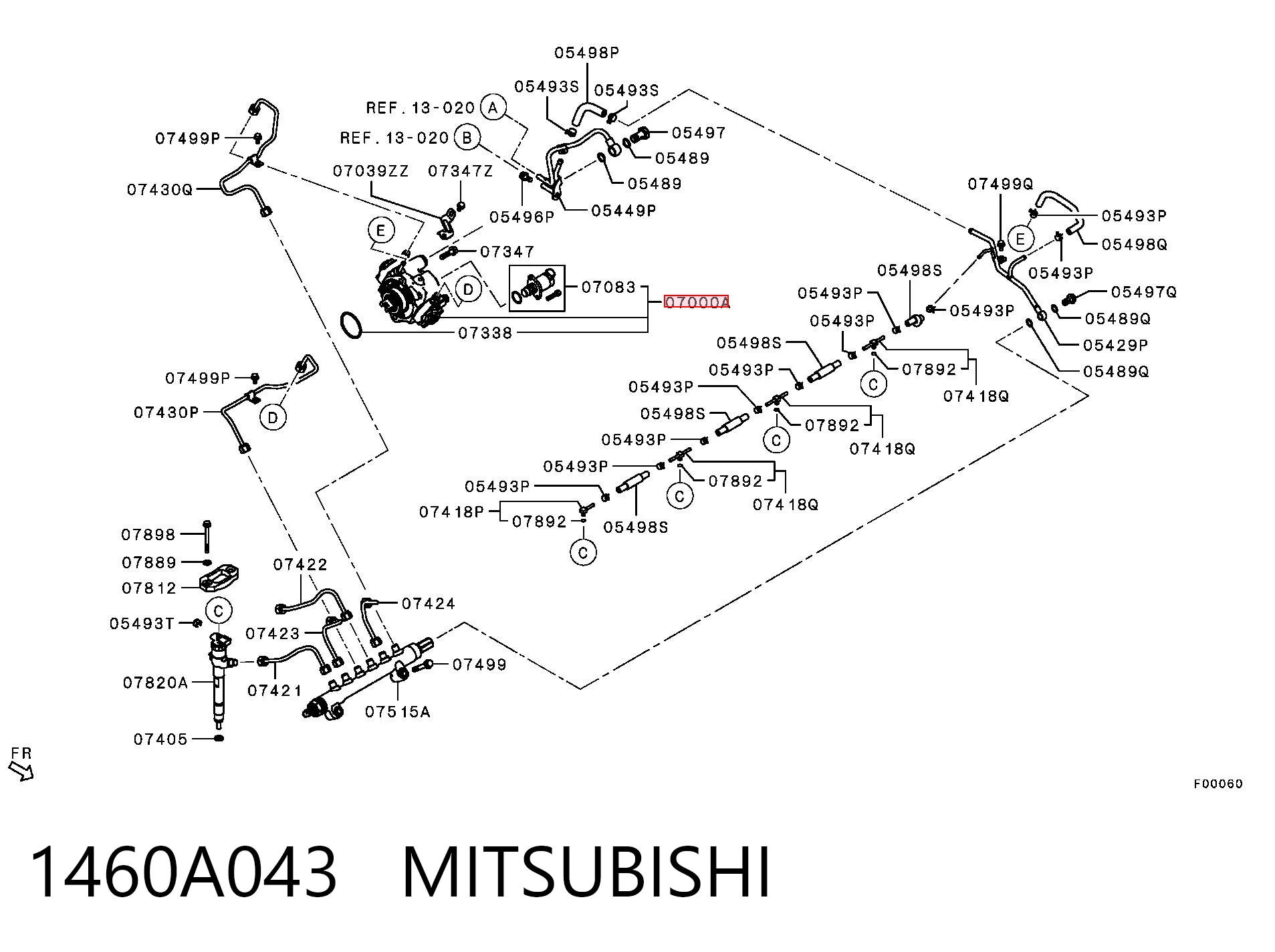 1460A043 Mitsubishi Bomba de inyección