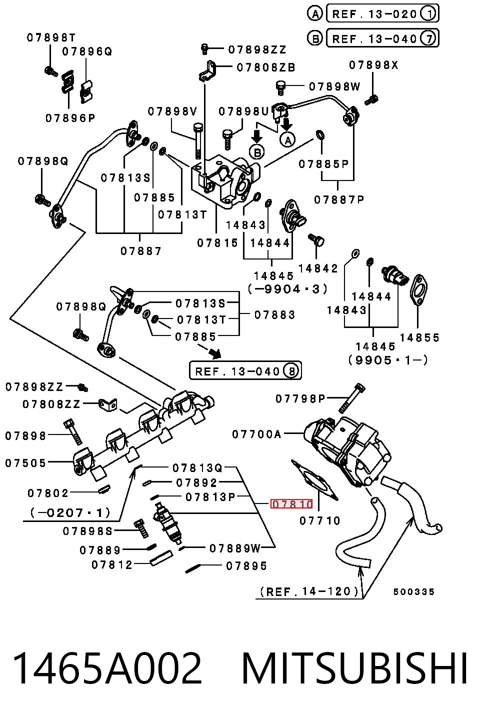 1465A002 Mitsubishi Inyector de combustible