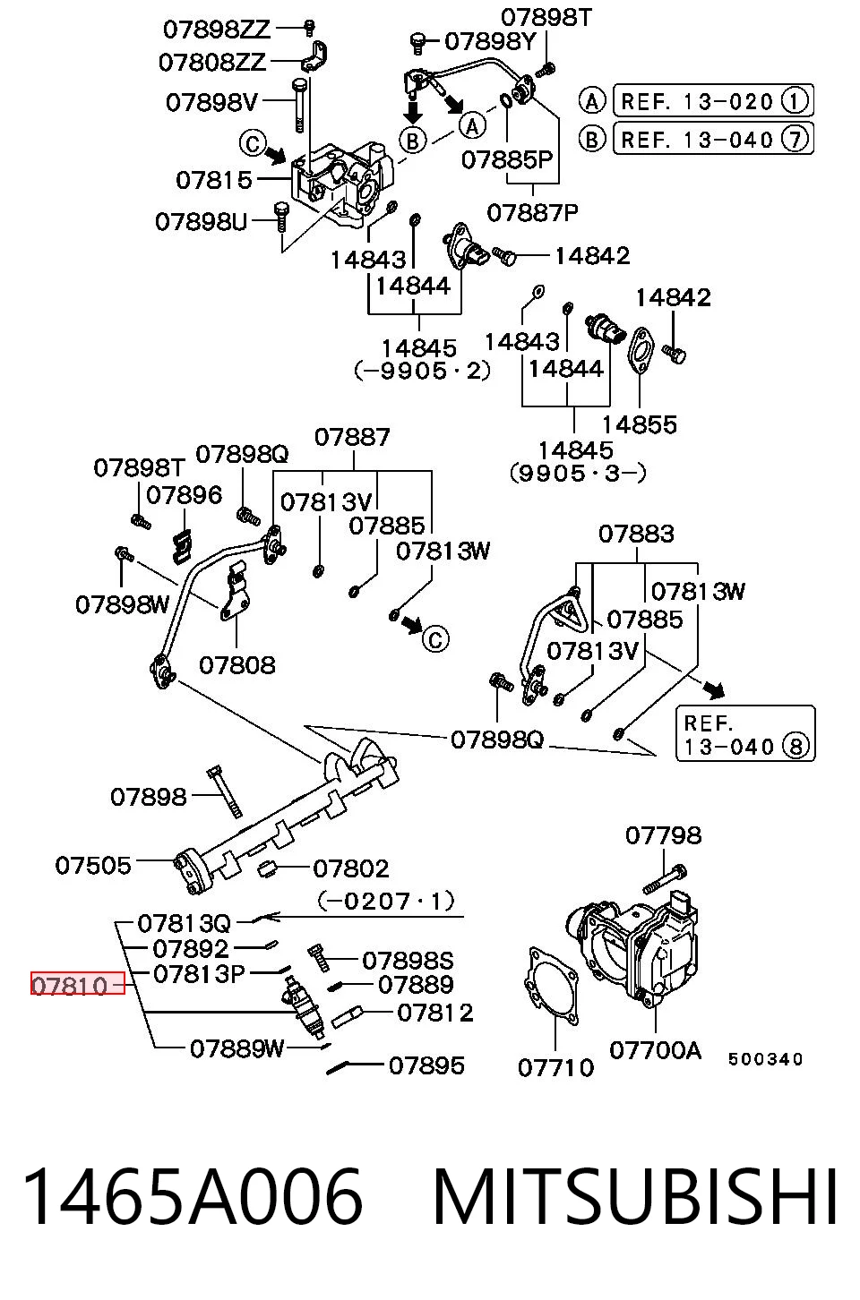 1465A006 Mitsubishi Inyector de combustible