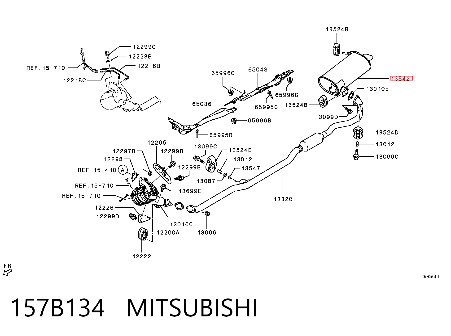 Silenciador trasero 157B134 MITSUBISHI