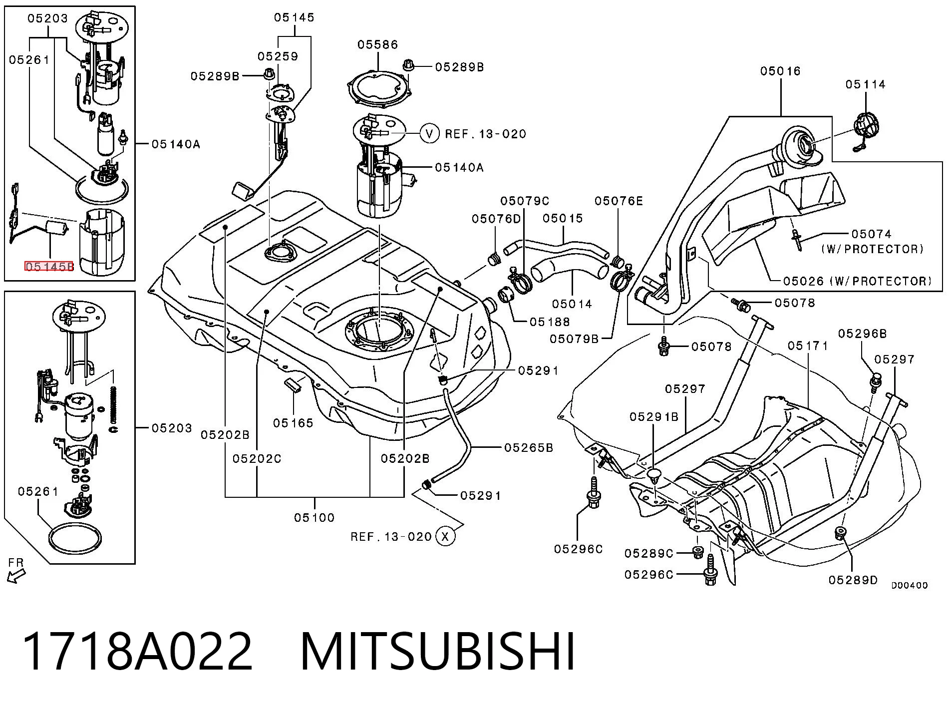 Medidor de combustible para Mitsubishi Outlander II XL CWW