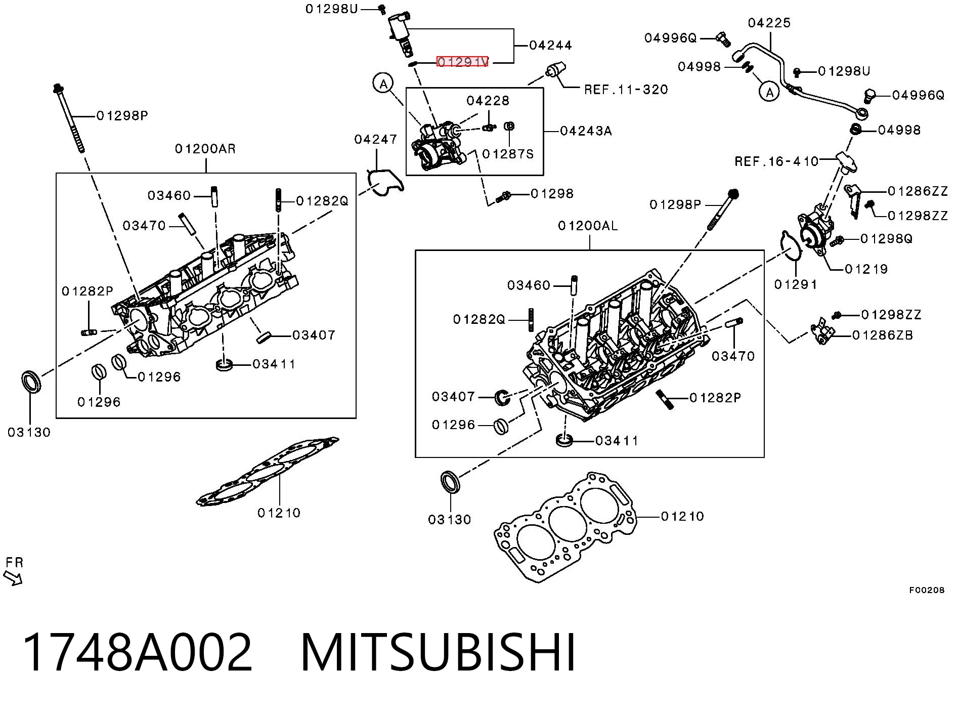 1748A002 Mitsubishi Junta del regulador de fase del árbol de levas
