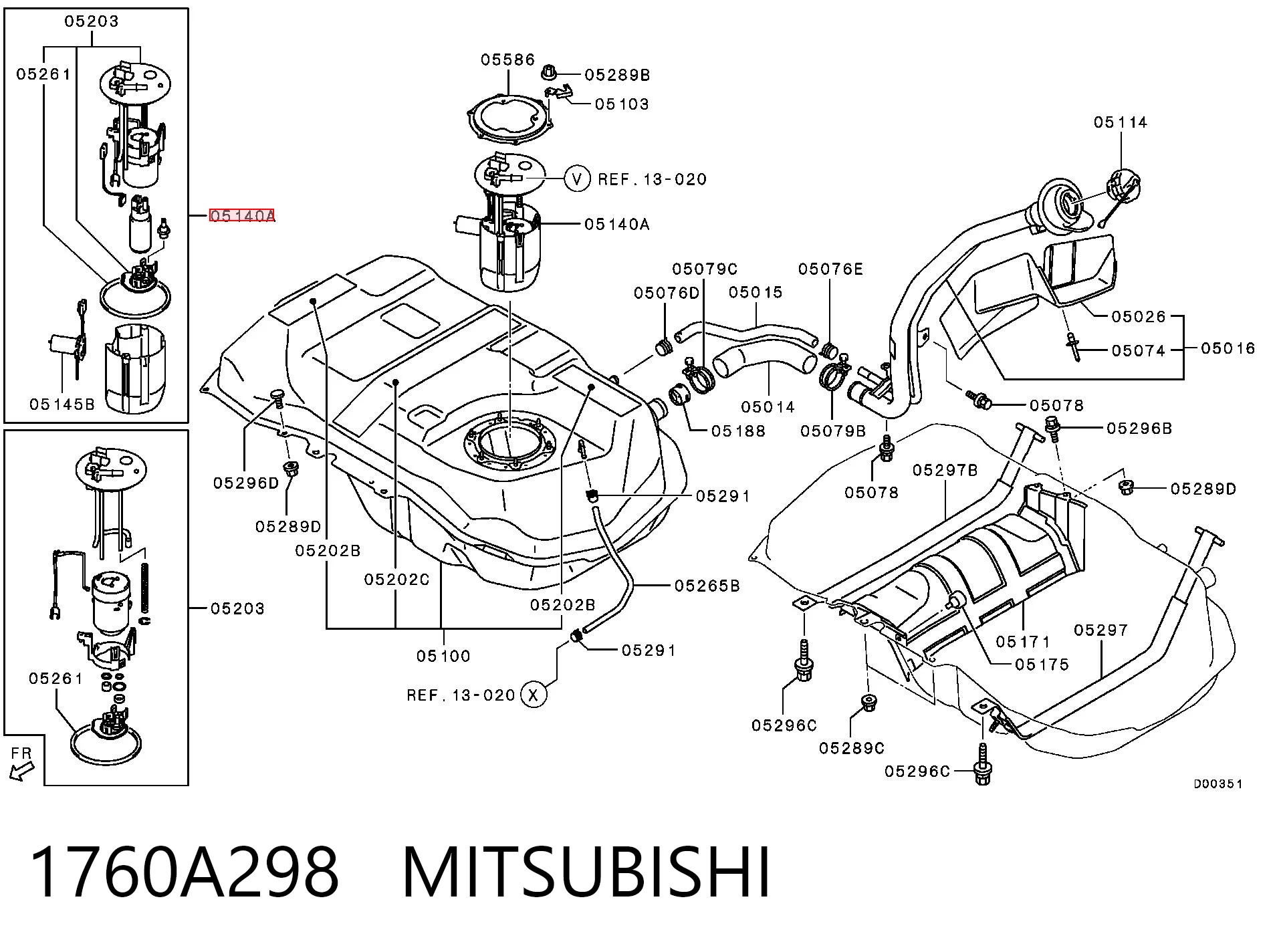 Bomba de combustible Mitsubishi Outlander II XL
