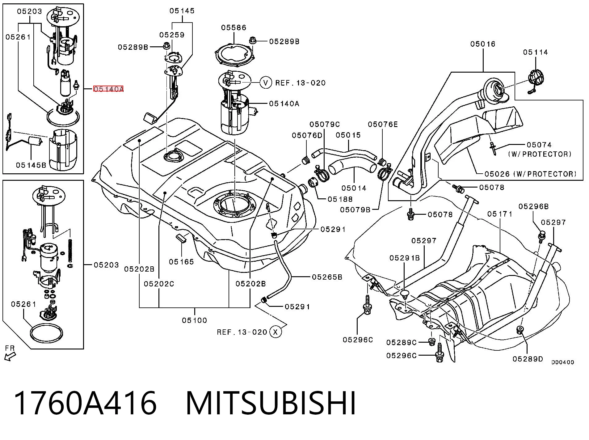 Módulo de alimentación de combustible para Mitsubishi Outlander III GF, GG