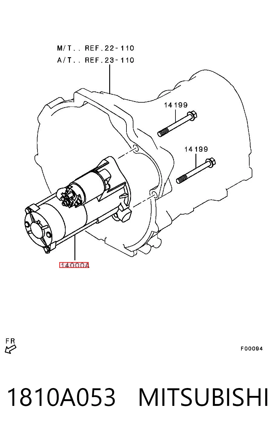 1810A053 Mitsubishi Arranque motores