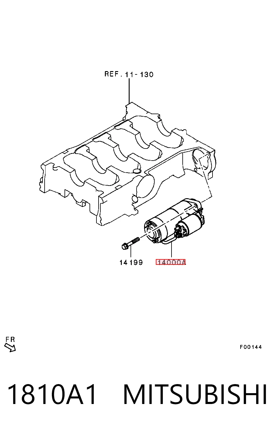 1810A1 Mitsubishi Arranque motores