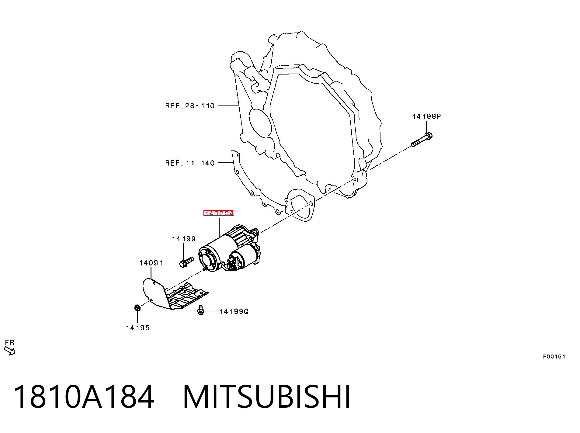 1810A184 Mitsubishi Arranque motores