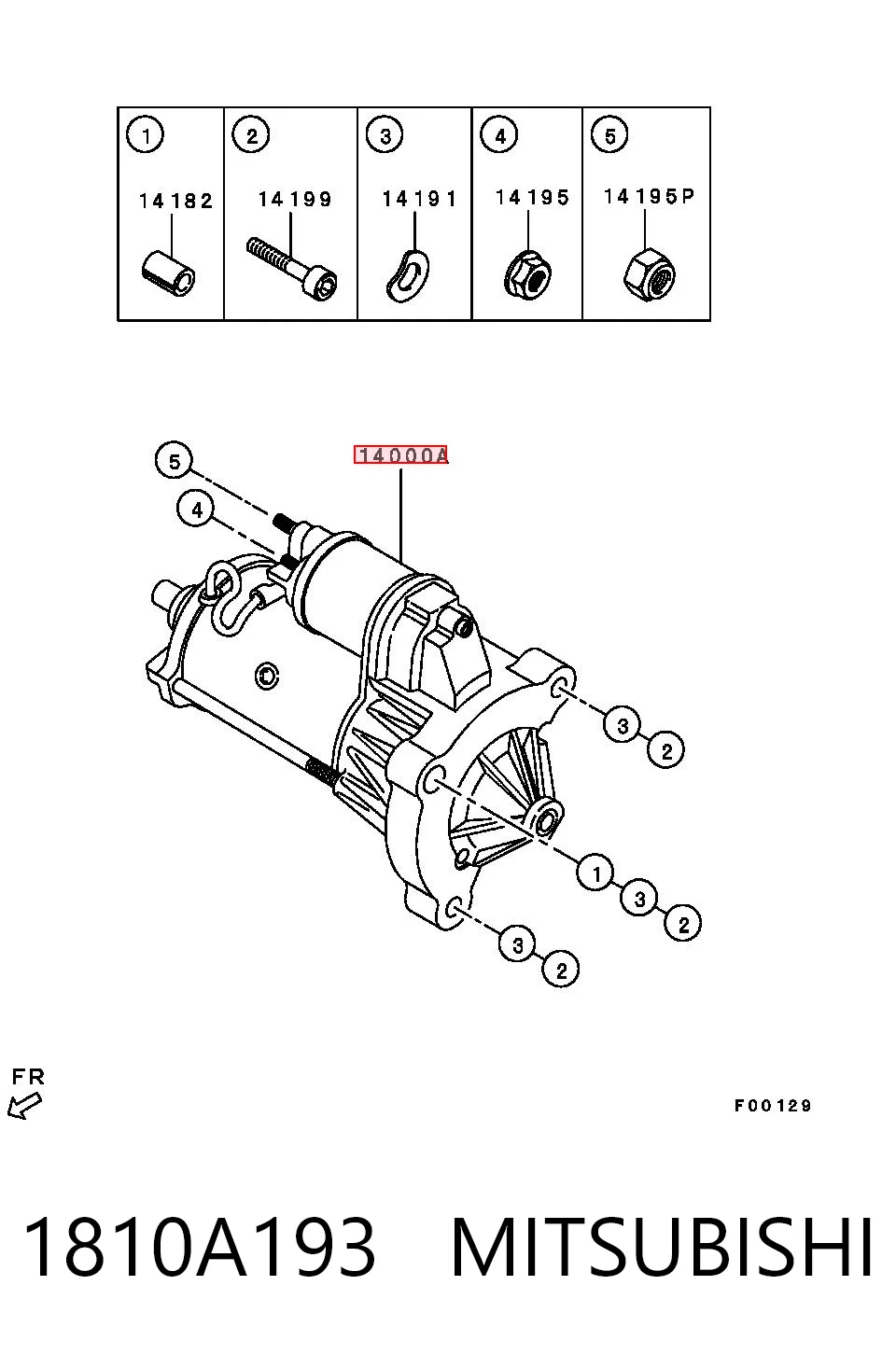 1810A193 Mitsubishi Arranque motores