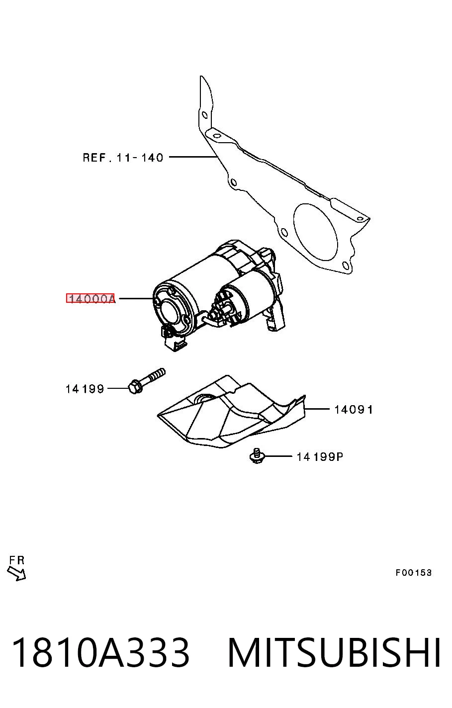 1810A333 Mitsubishi Arranque motores