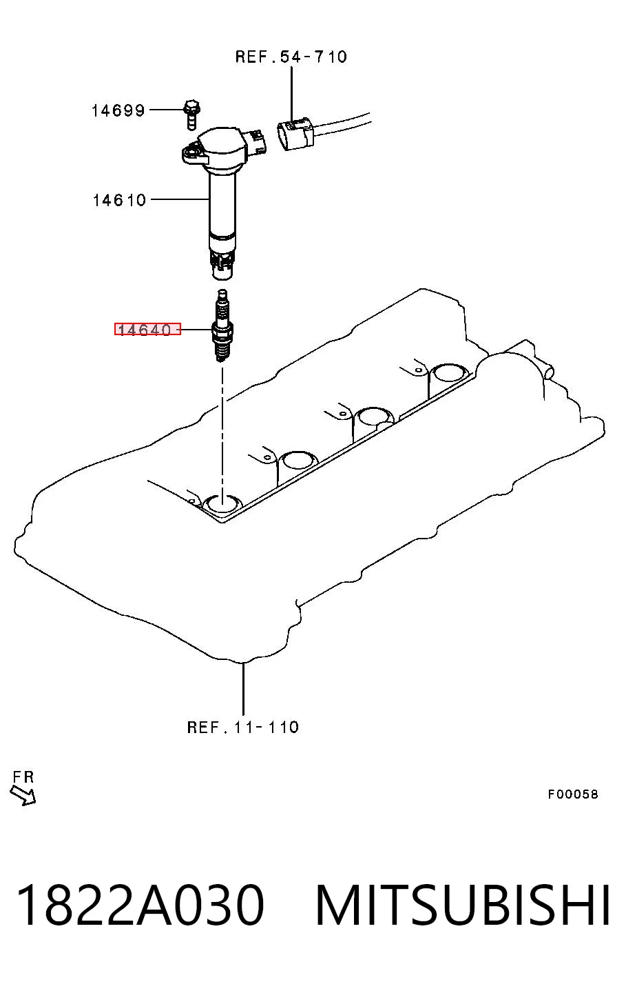 1822A030 Mitsubishi Bujía de ignición