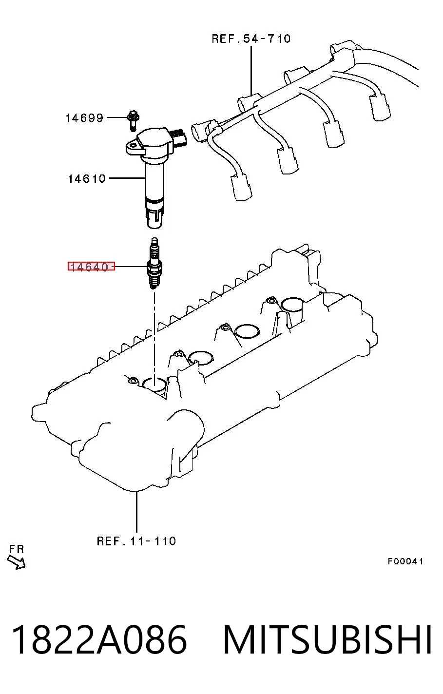 1822A086 Mitsubishi Bujía de ignición
