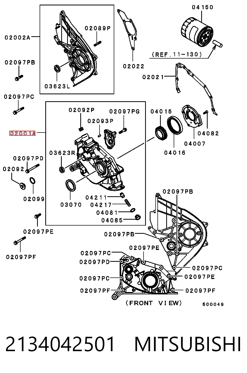 Bomba de aceite para Mitsubishi L 200 III K60, K70