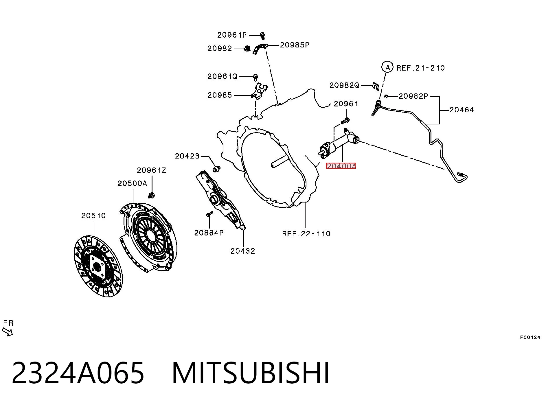 Cilindro receptor de embrague Mitsubishi Lancer  (2007-2026)