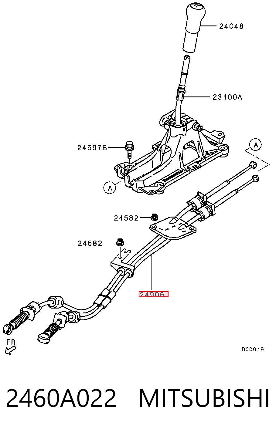 Cables de caja de cambios para Mitsubishi Colt Z3