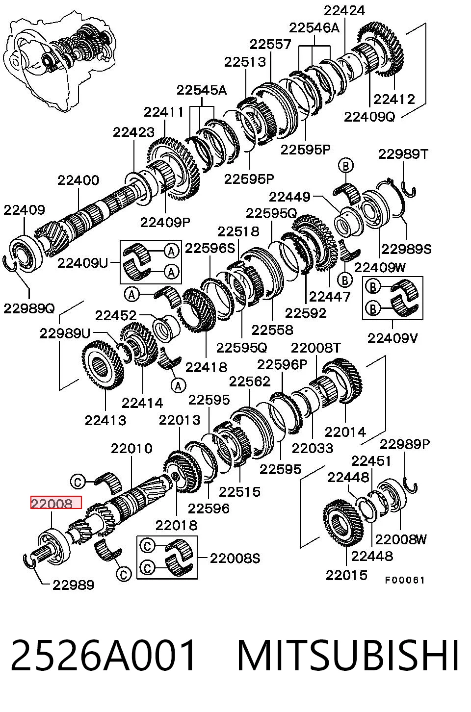 2526A001 Mitsubishi