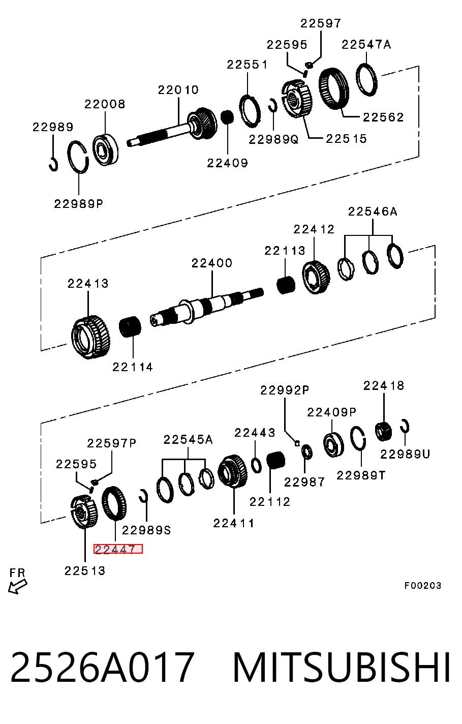 2526A017 Mitsubishi