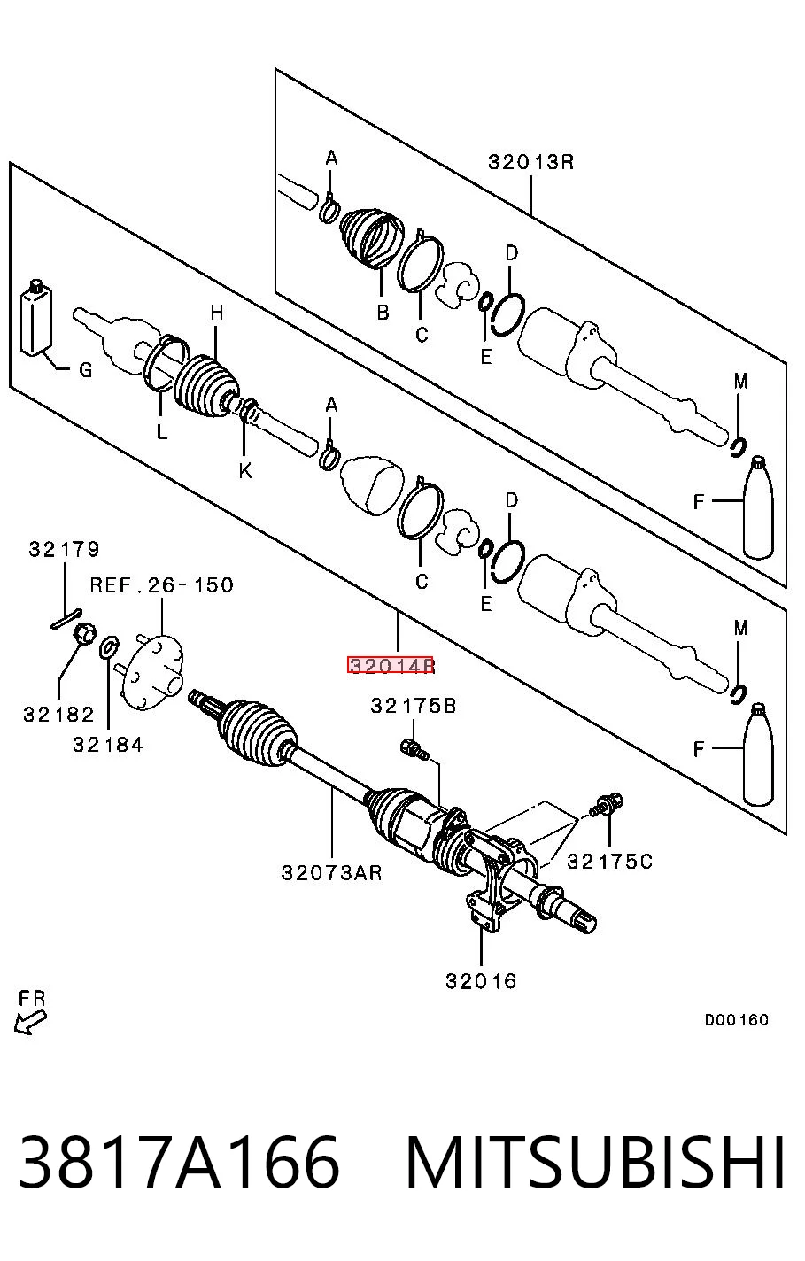 Fuelle semieje delantero exterior Mitsubishi ASX 