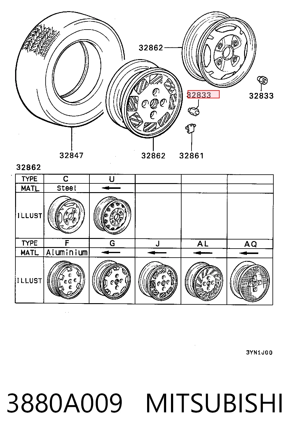3880A009 Mitsubishi