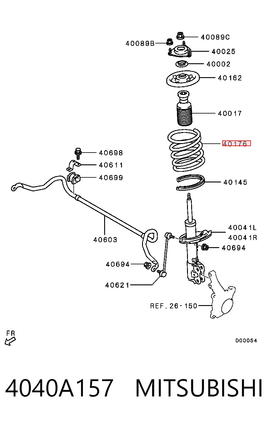 Comprar 4040A158 Chrysler Muelle delantero