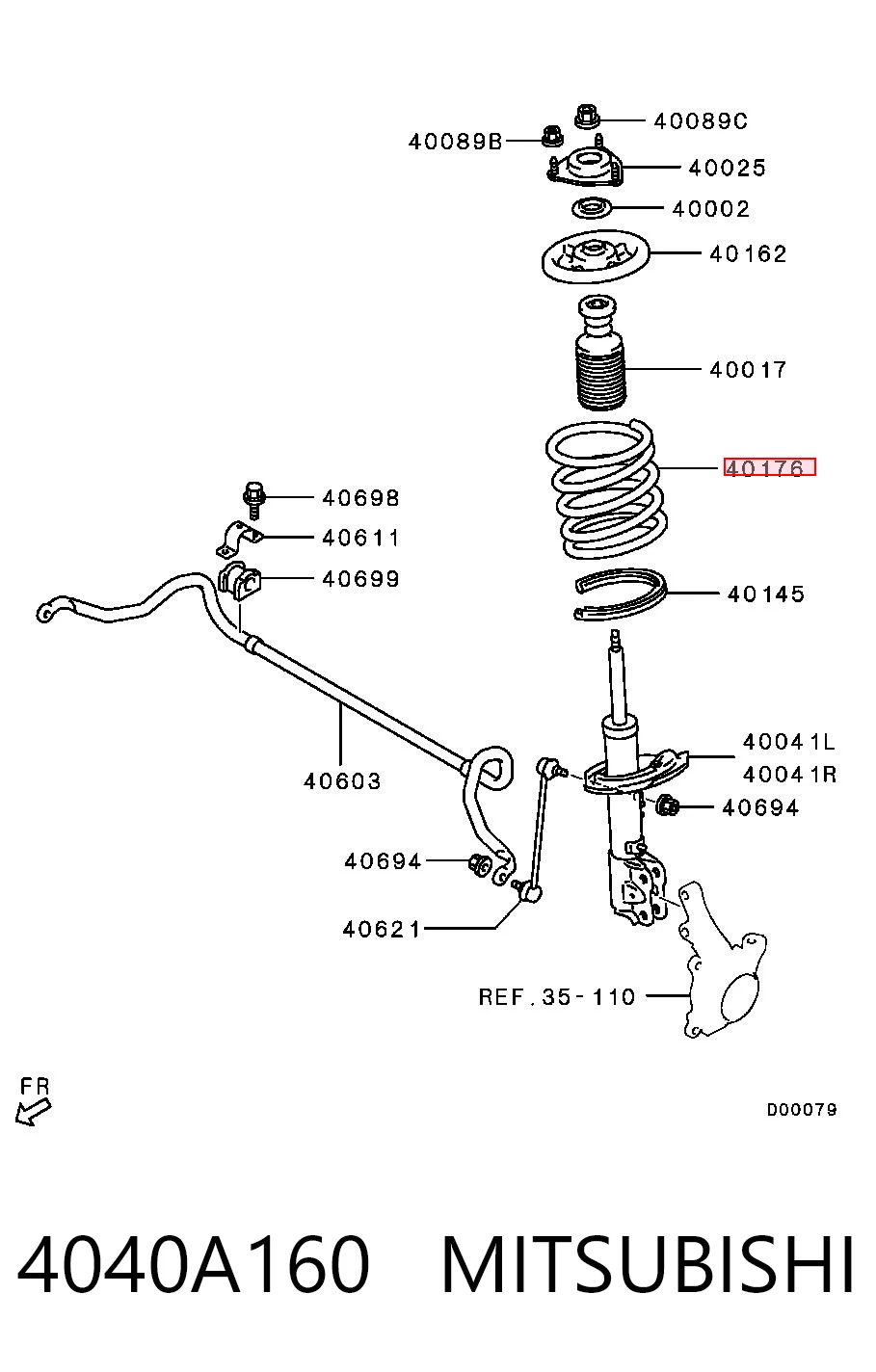 4040A160 Mitsubishi Muelle delantero