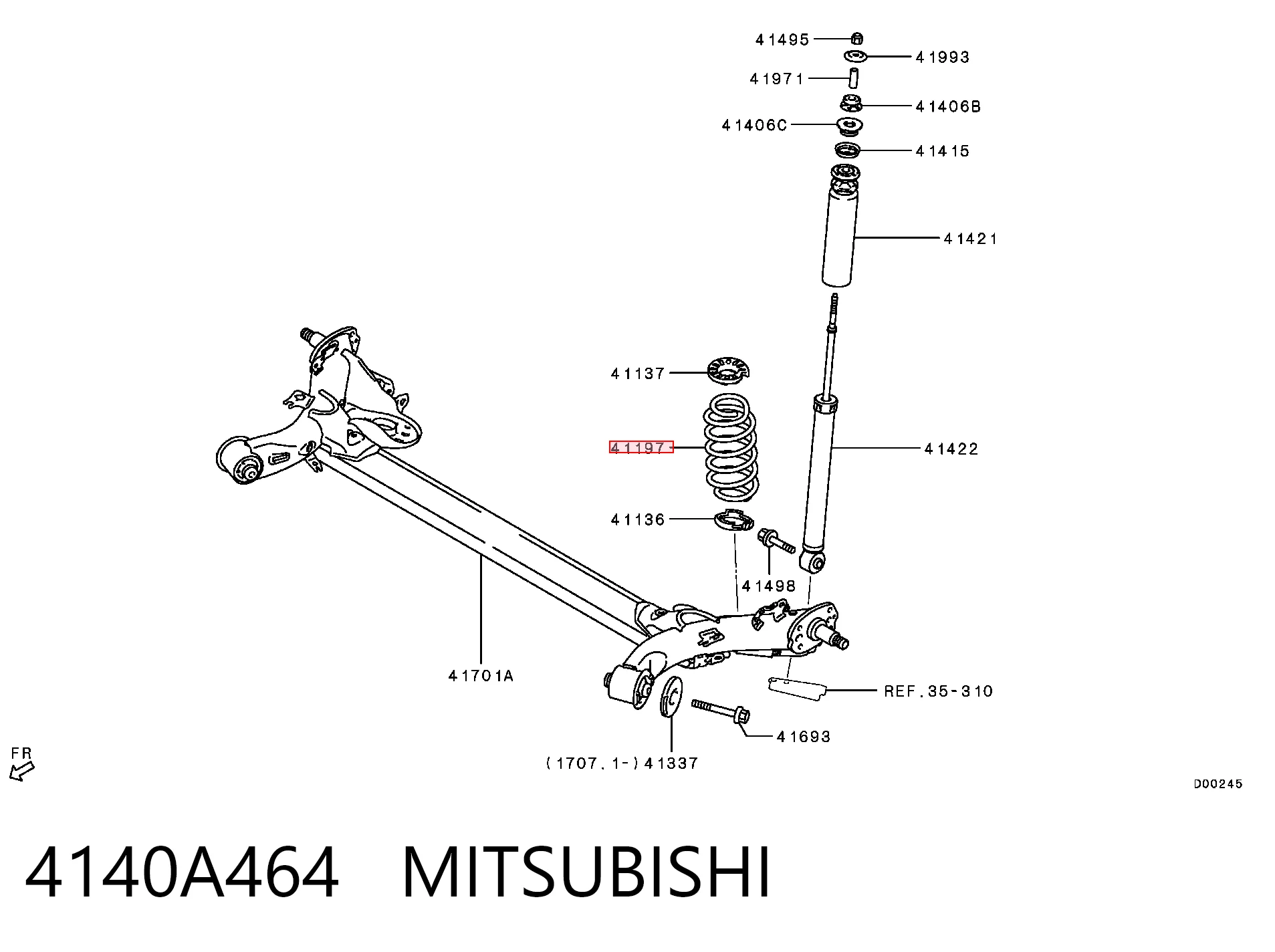 Muelle trasero Mitsubishi Space Star  (2012-2014)