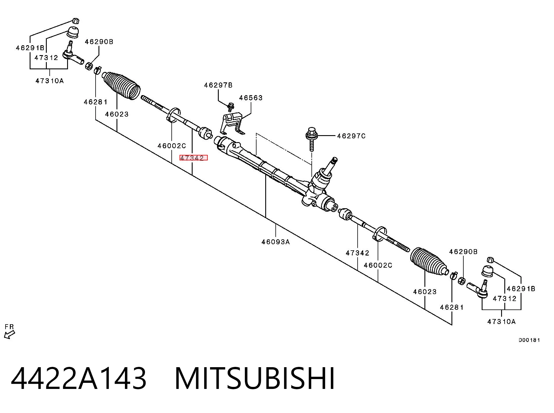 Barra de direccion coche Mitsubishi Eclipse  (2017-2026)