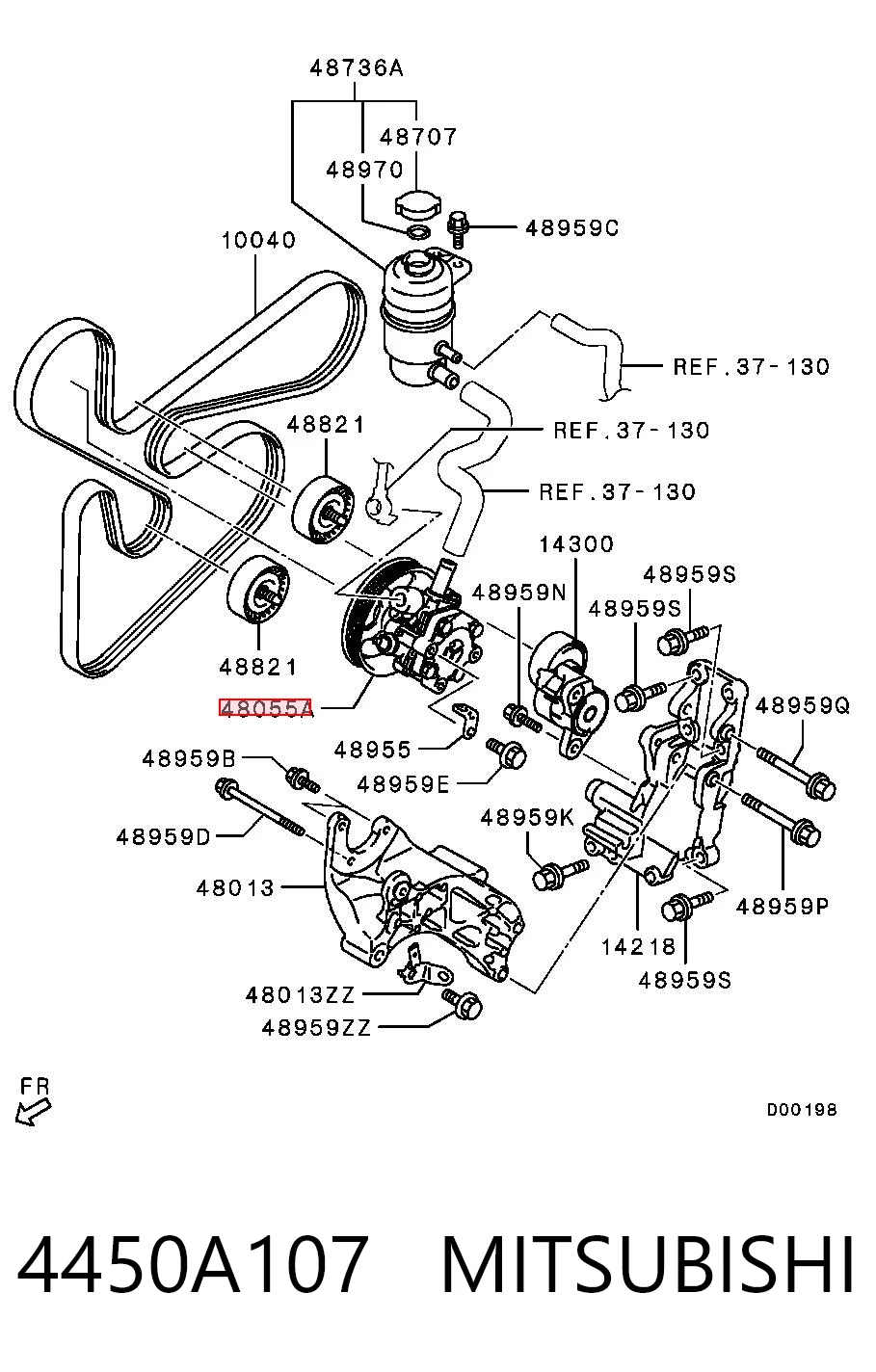 4450A107 Mitsubishi Bomba hidráulica de dirección