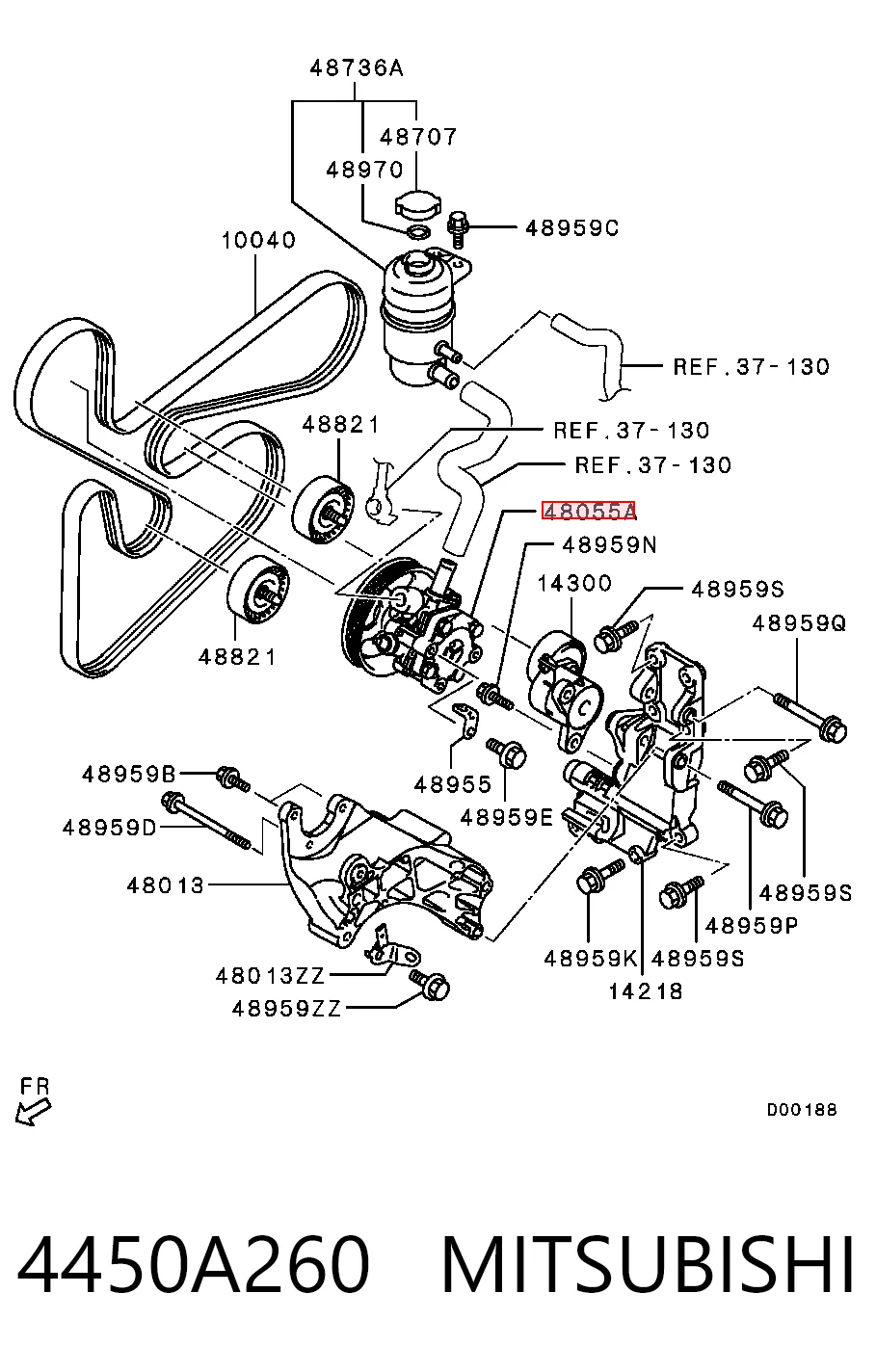 4450A260 Mitsubishi Bomba hidráulica de dirección