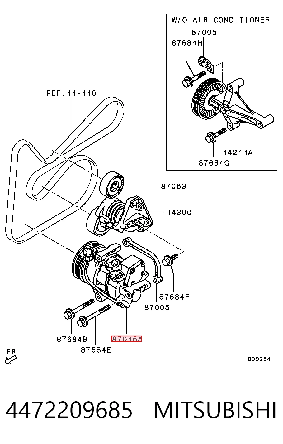  Compresor de aire acondicionado Mitsubishi Colt 6