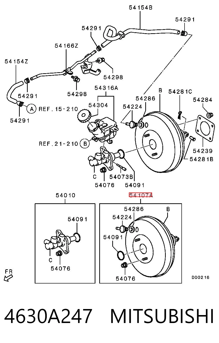4630A247 Mitsubishi Servofreno