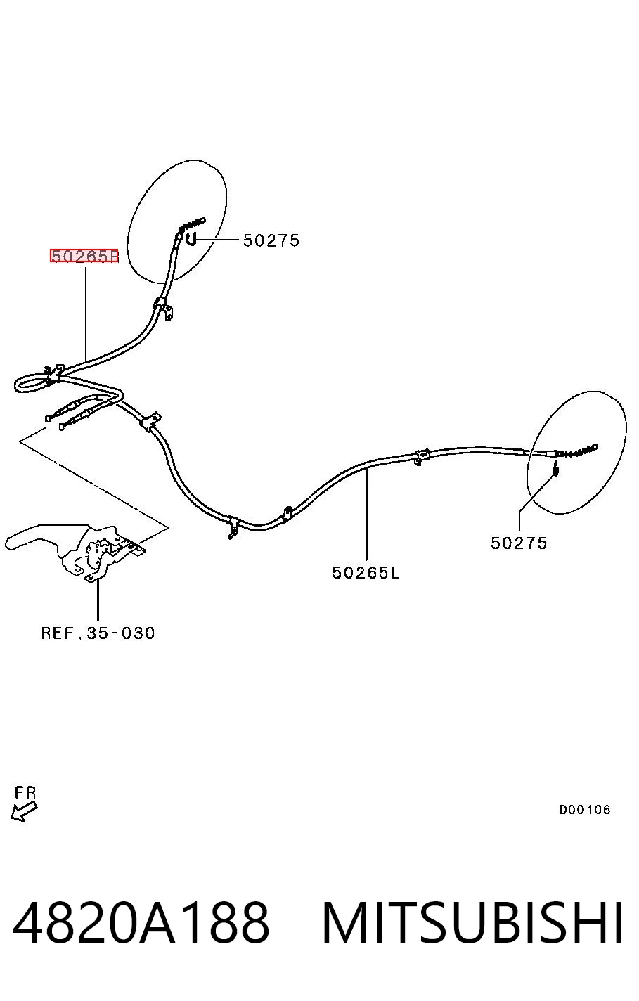 Comprar Cable de freno de mano trasero derecho Mitsubishi Pajero SPORT II KH